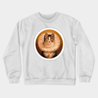 Vintage retro cat. Medieval collar. Crewneck Sweatshirt